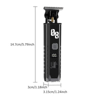 Professional Cordless Hair & Beard Trimmer with LED Display