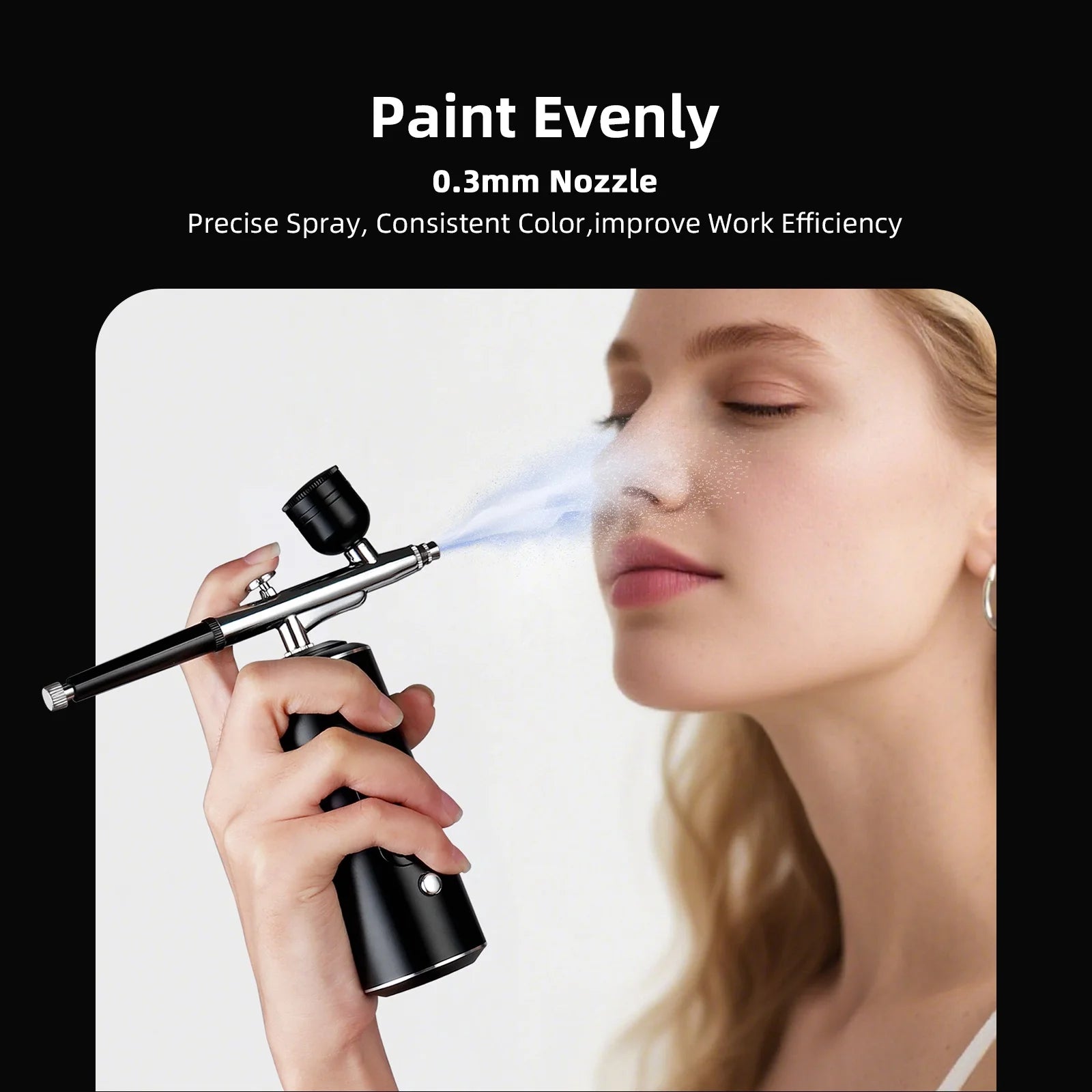 Portable Cordless Airbrush Kit for Makeup and Crafts - 3