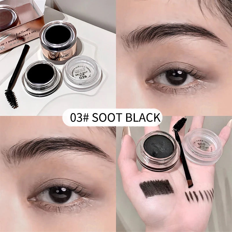 2-in-1 Eyebrow Cream and Gel Set for Defined Brows - 18