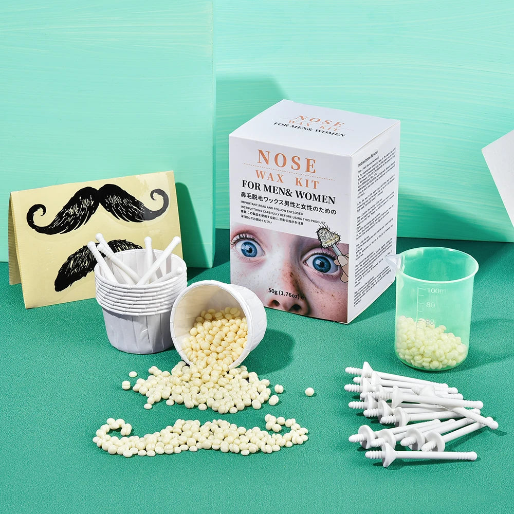Painless Nose Hair Removal Wax Kit for Men and Women - 1