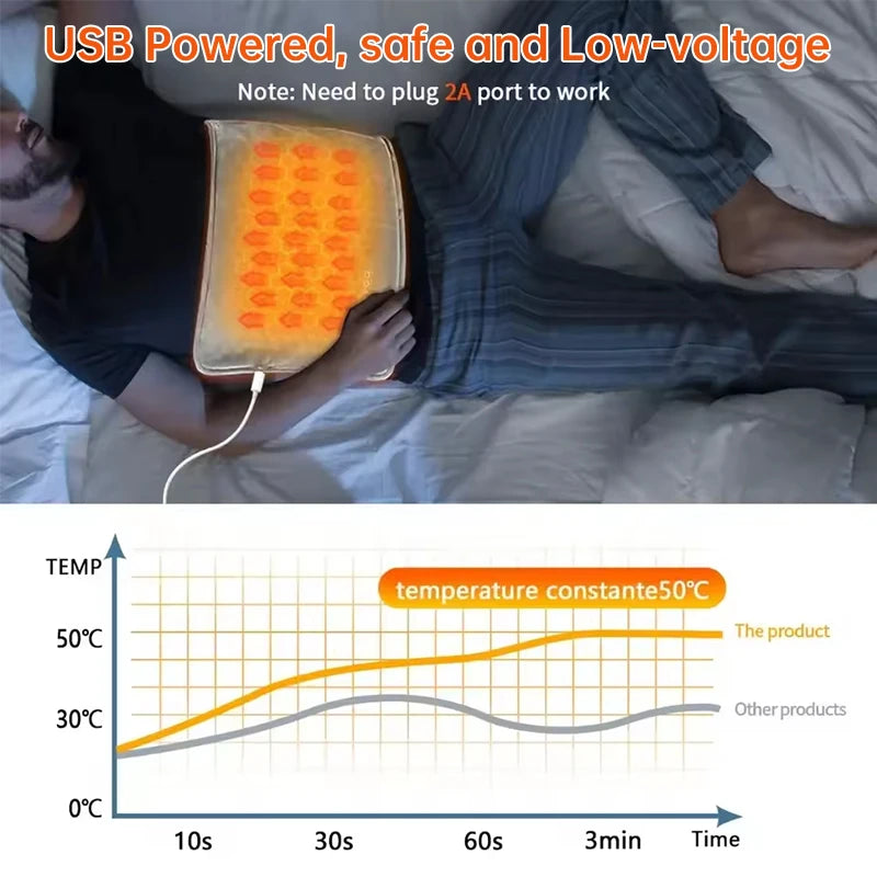 USB Electric Heating Pad for Pain Relief and Cramps - 2