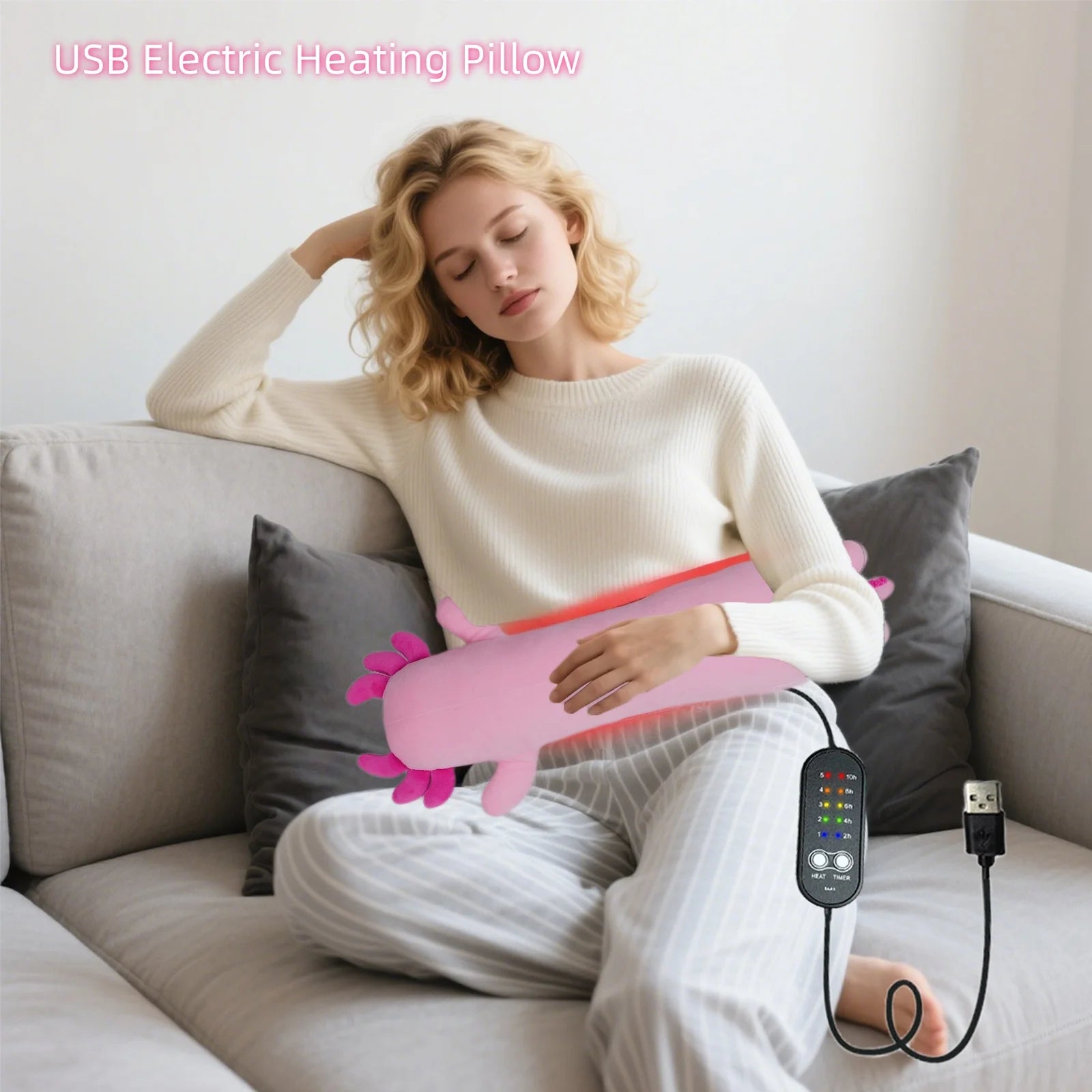 Axolotl Heated Plushie for Cramp Relief - 2