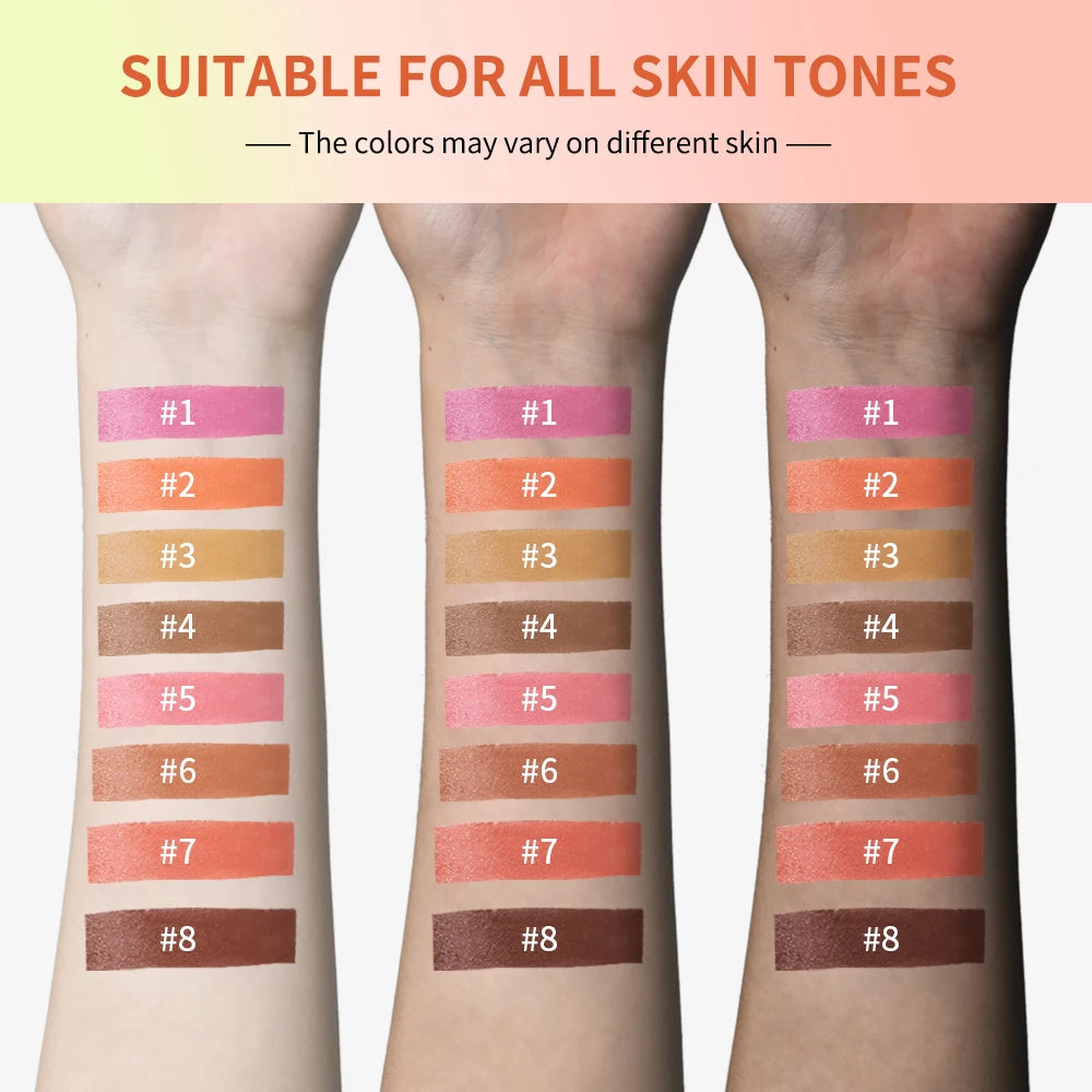 8-Color Cream Blush and Contour Palette - 6