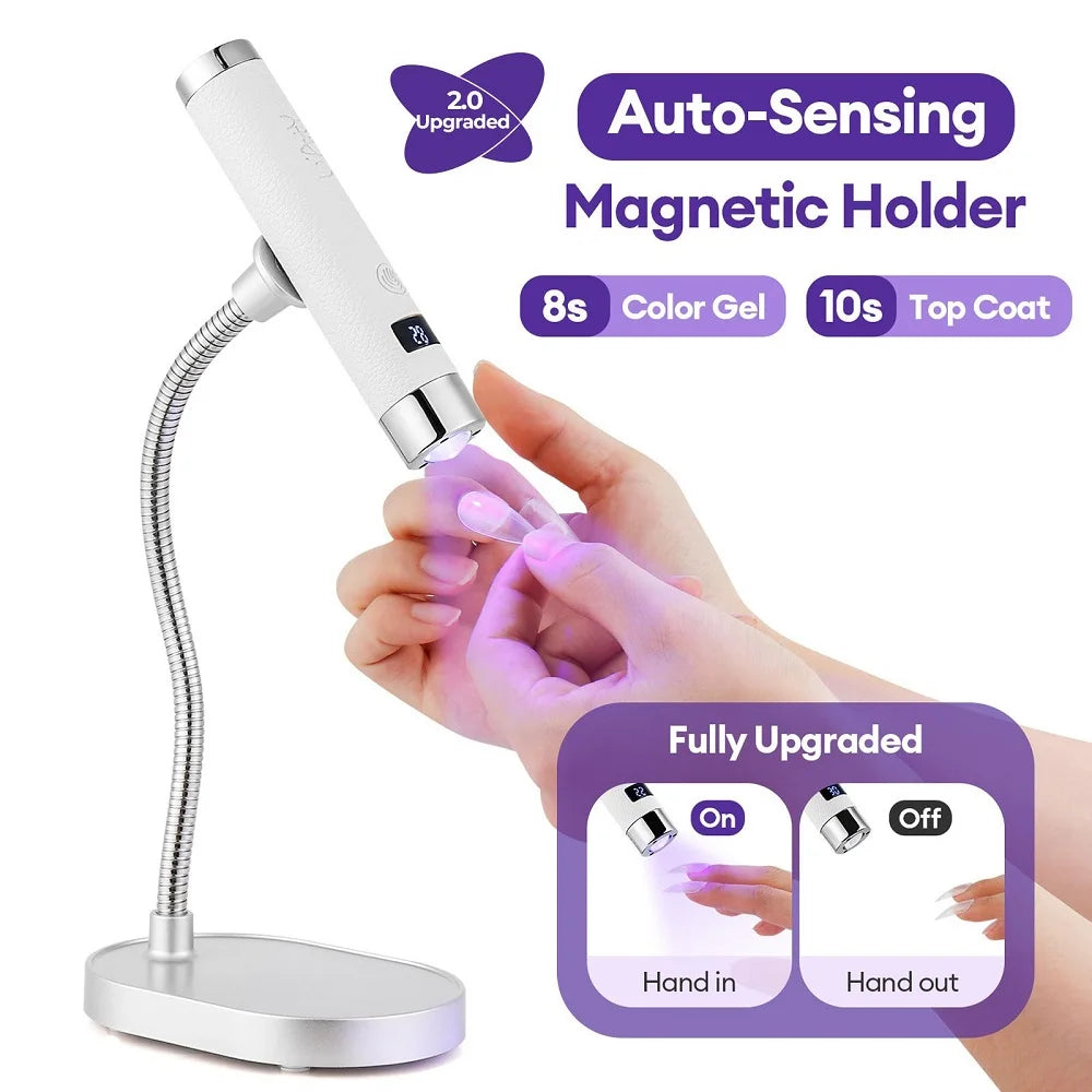 Portable 2-in-1 UV LED Nail Dryer with Magnetic Stand - 1