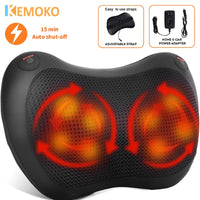 Electric Shiatsu Neck and Back Massage Pillow with Heat