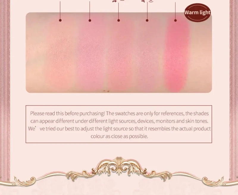 Embossed Strawberry Rococo Makeup Blush Powder - 13
