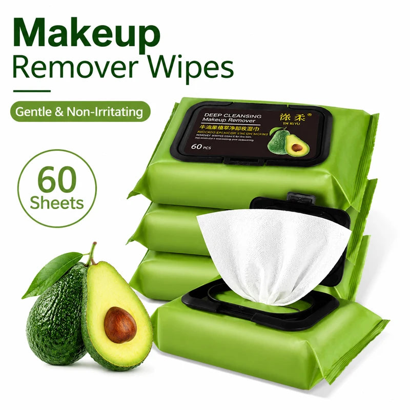 Avocado Deep Cleansing Makeup Remover Wipes - 60 Pack