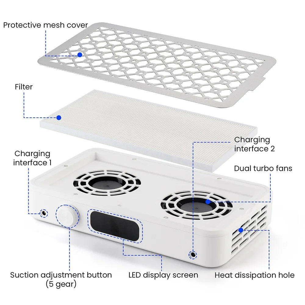 Professional Brushless Nail Dust Collector - 14