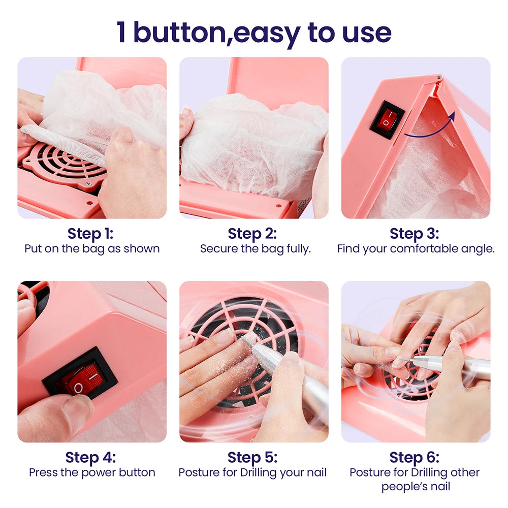 Foldable Portable Nail Dust Collector Vacuum - 12