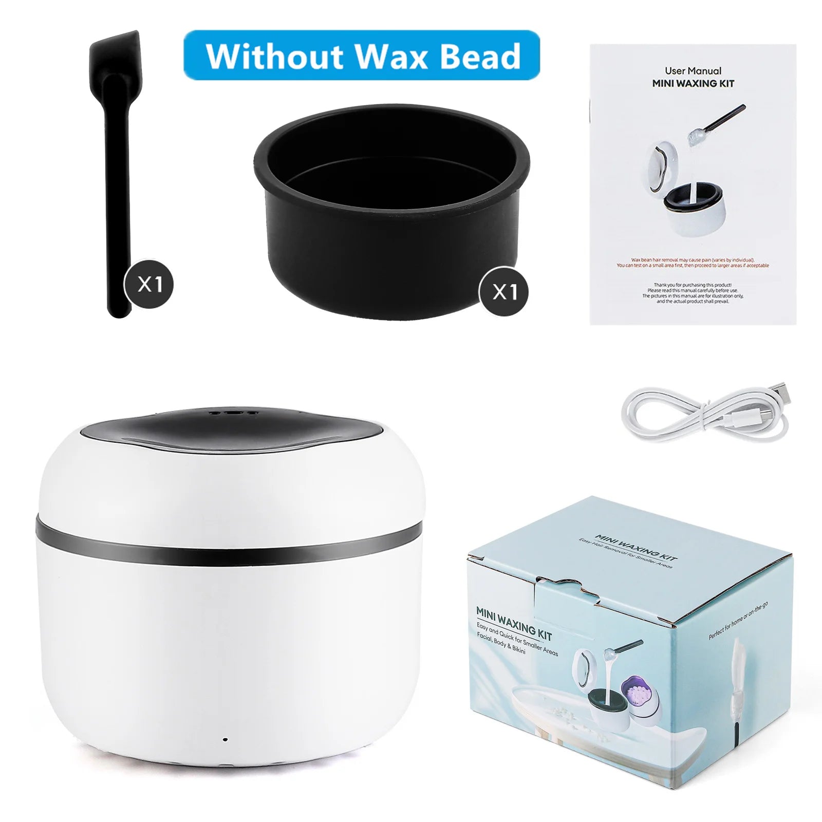 Portable Mini Wax Heater Kit for Painless Hair Removal - 35