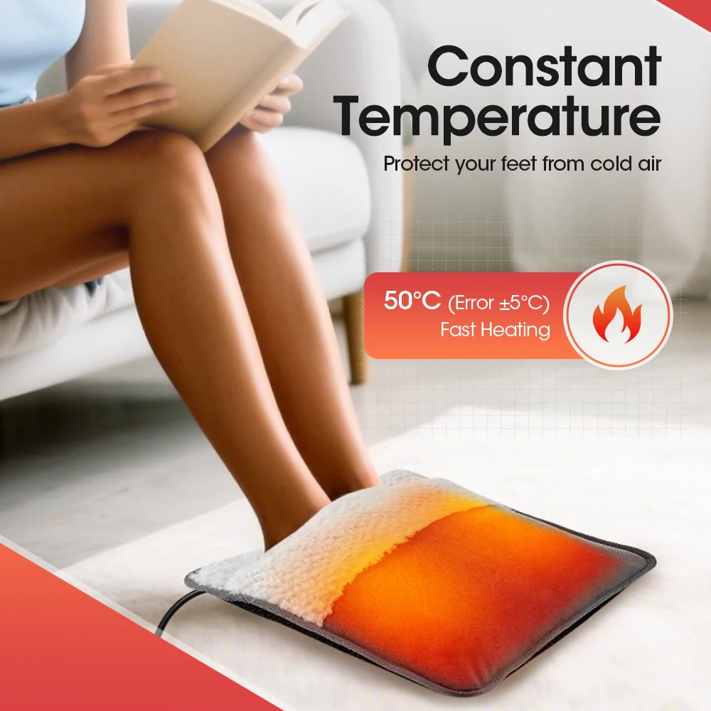 USB Heated Plush Foot Warmer Mat - 8