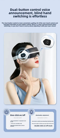 Steam Atomization Eye Massager with Heat and Bluetooth