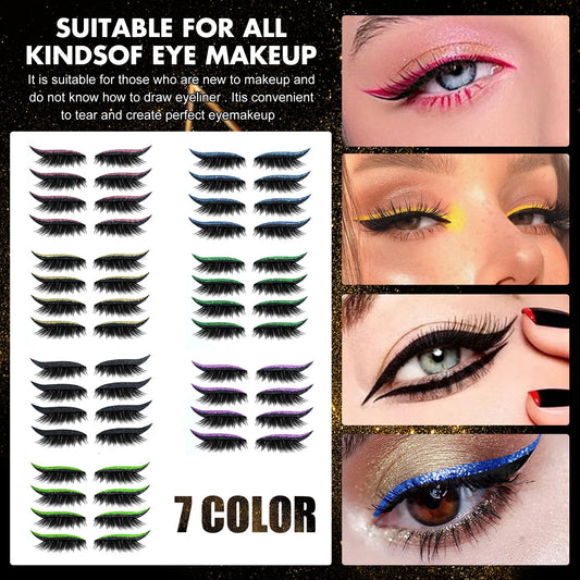 Reusable Self-Adhesive Eyeliner and Eyelash Stickers