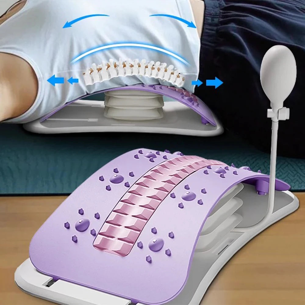 Adjustable Airbag Back Stretcher and Lumbar Support