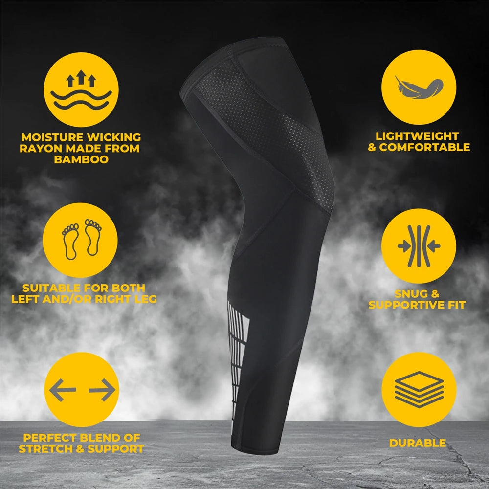 Full Leg Compression Sleeves for Sports and Recovery - 13