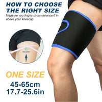 Adjustable Compression Thigh Brace for Muscle Support and Pain Relief