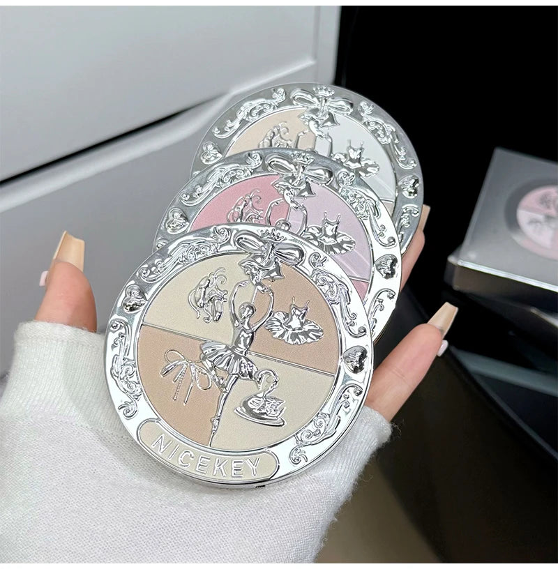 Matte Three-Color Pressed Setting Powder for Oil Control - 8