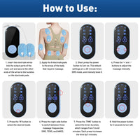 Dual-Channel TENS EMS Muscle Stimulator for Pain Relief and Recovery