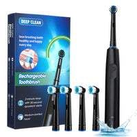 Rechargeable Rotary Electric Toothbrush with 4 Heads