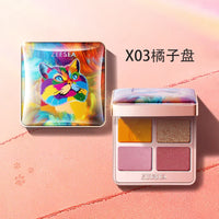 4-Color Matte and Shimmer Eyeshadow Palette