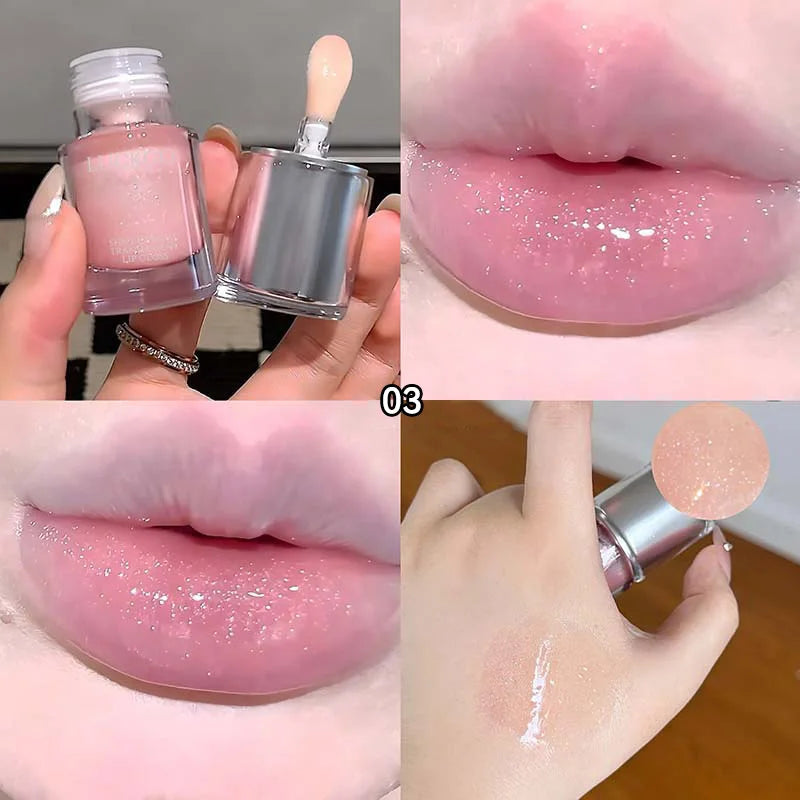 Hydrating Crystal Mirror Lip Gloss for Long-Lasting Shine - 23