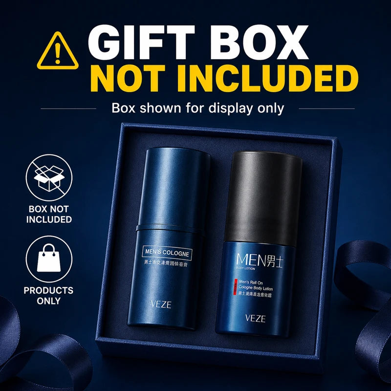 Portable Men’s Solid Cologne and Body Lotion Fragrance Set - 19