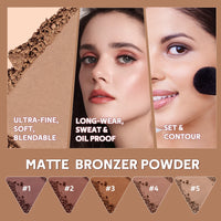 Matte Bronzer Powder for Natural Sculpted Look