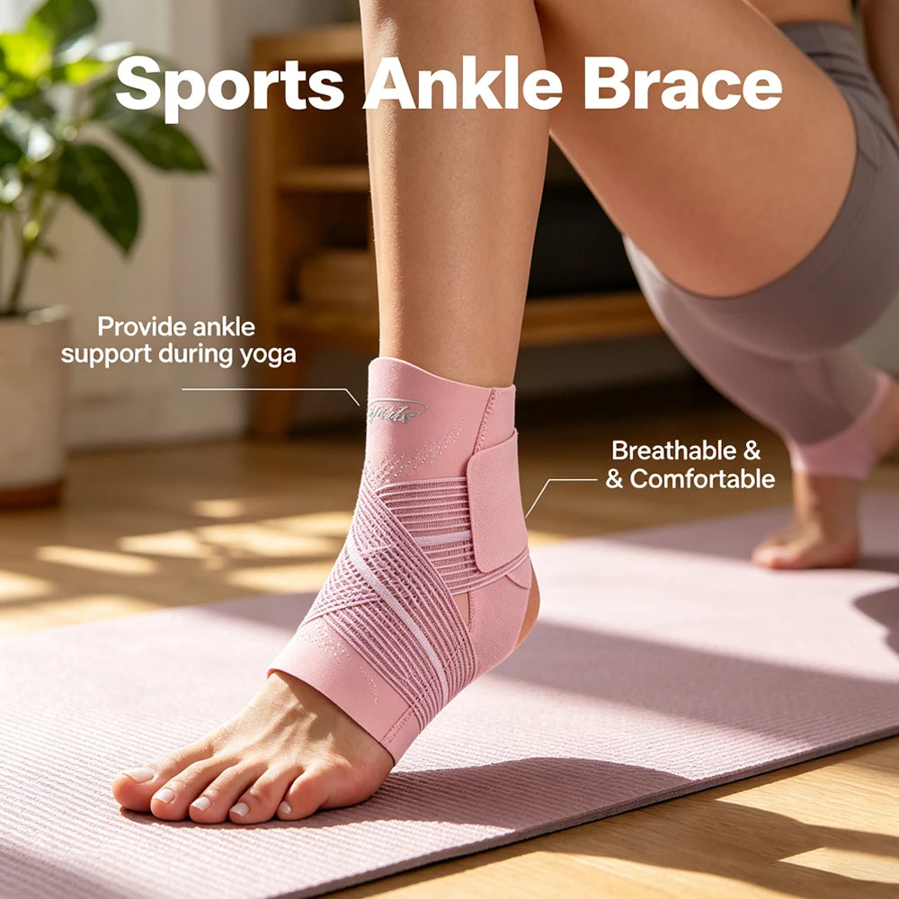 Adjustable Compression Ankle Support Brace for Pain Relief - 6