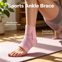 Adjustable Compression Ankle Support Brace for Pain Relief