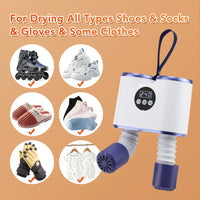 Portable Electric Shoe and Boot Dryer with Timer