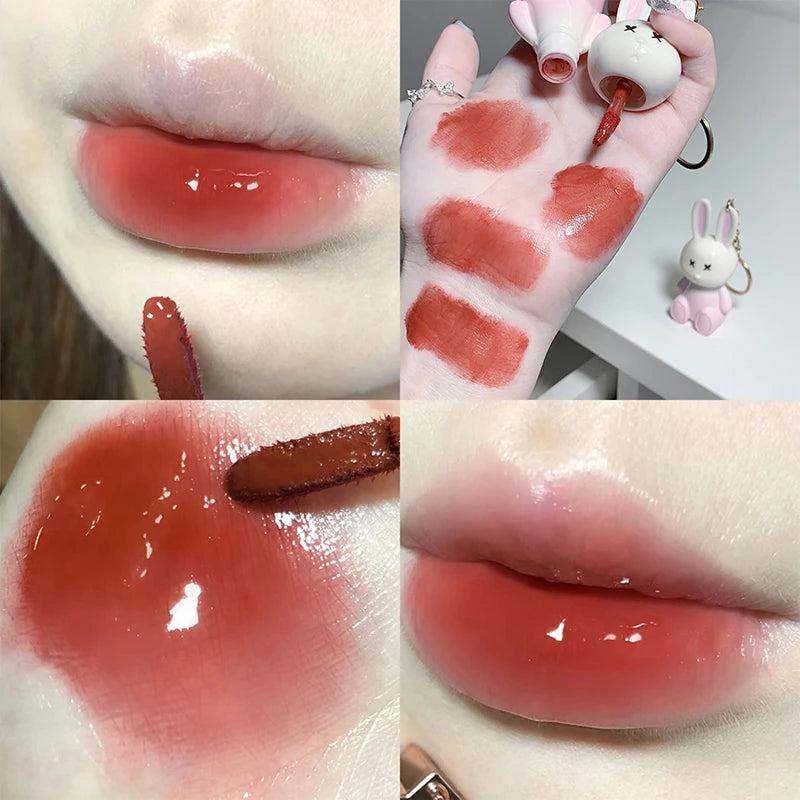 Hydrating Bunny Keychain Glossy Lip Lacquer - 28
