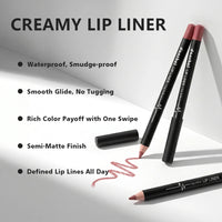 12-Piece Waterproof Long-Lasting Lip Liner Pencil Set