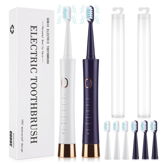 Rechargeable Sonic Electric Toothbrush with 6 Cleaning Modes