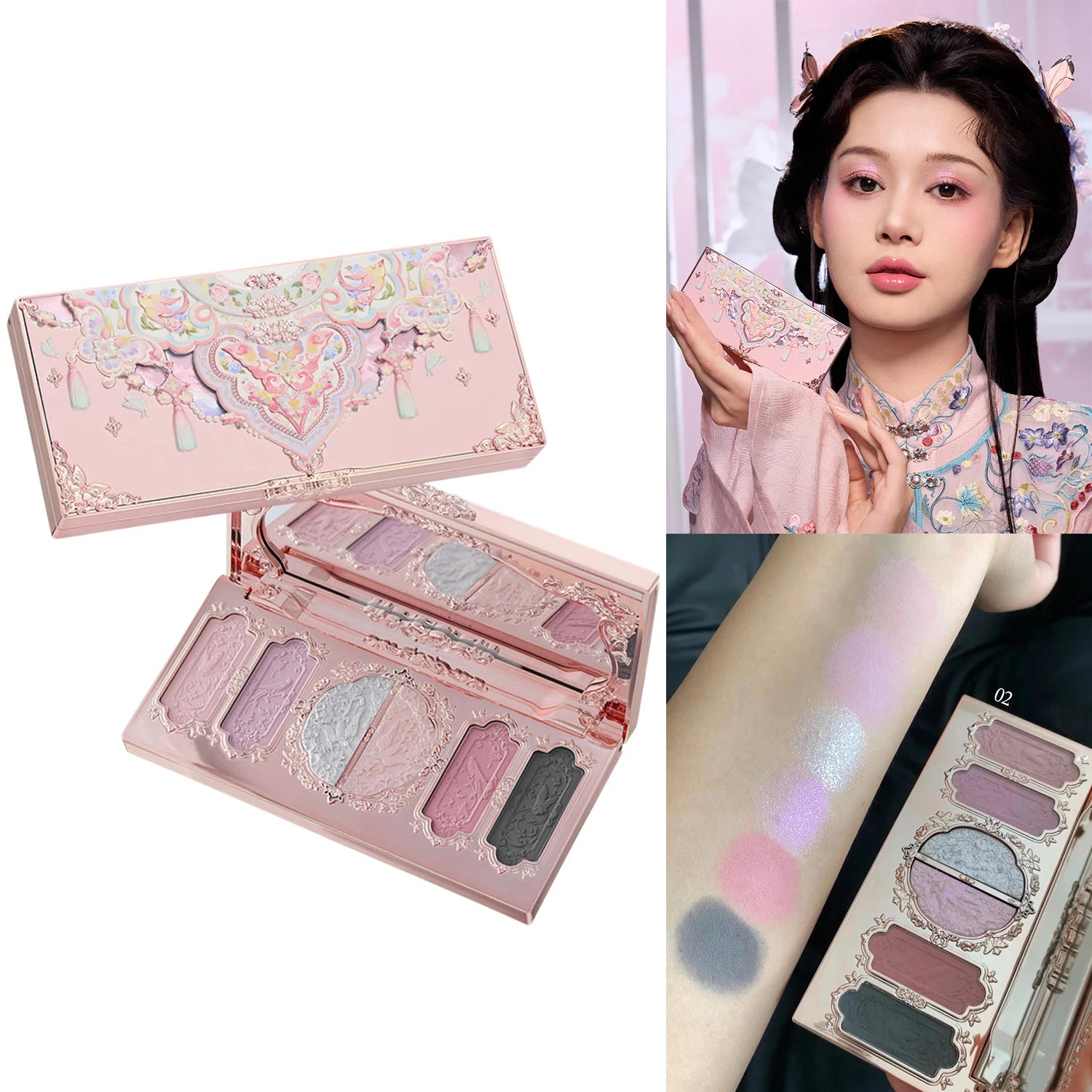 6-Color Butterfly Embossed Eyeshadow Palette - 10
