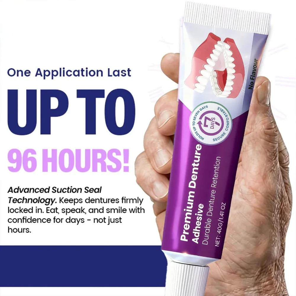 Long-Lasting Denture Adhesive Cream for Secure Fit - 1