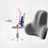 Ergonomic Memory Foam Lumbar Support Pillow for Chair and Car