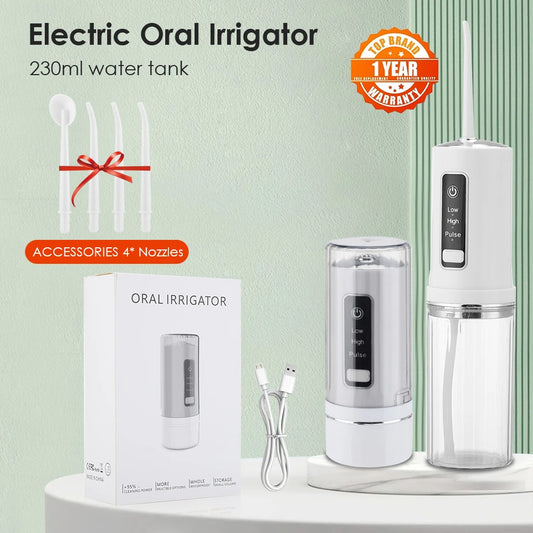 Portable Cordless Water Flosser for Deep Teeth Cleaning