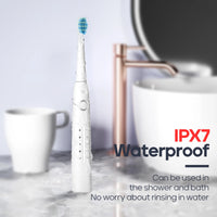Rechargeable Ultrasonic Electric Toothbrush with 10 Replacement Heads