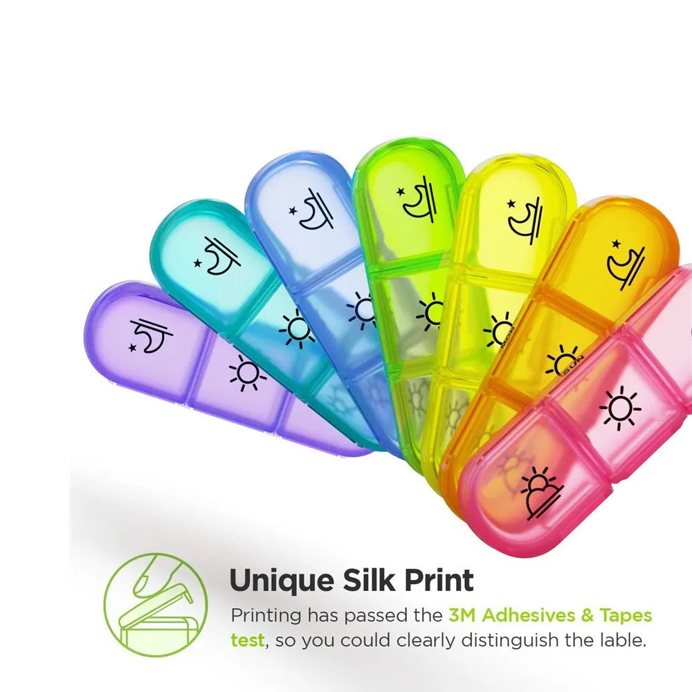 7-Day Stackable Weekly Pill Organizer for Daily Medication - 3