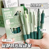 6-Piece Aesthetic Quick-Dry Gel Pen Set