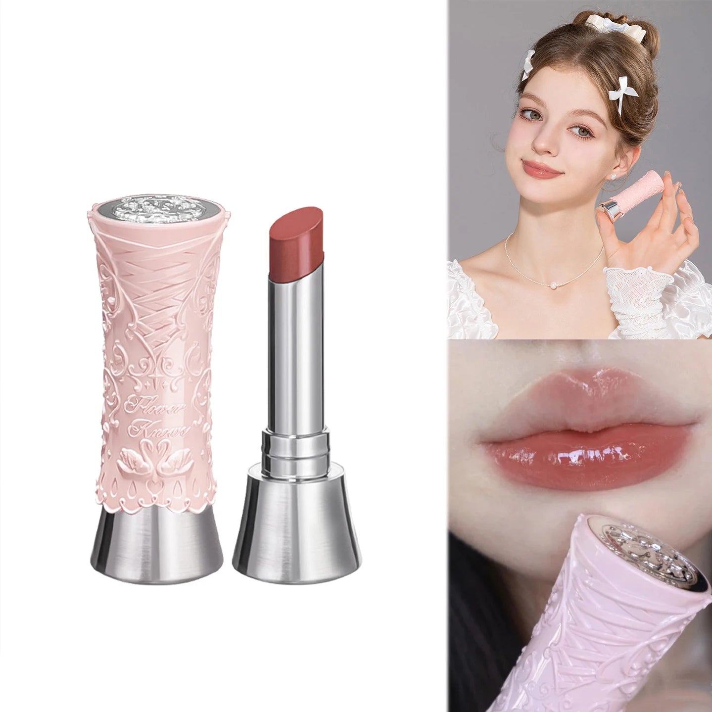 Hydrating Non-Sticky Tinted Lip Gloss for Shiny Long-Lasting Wear - 46