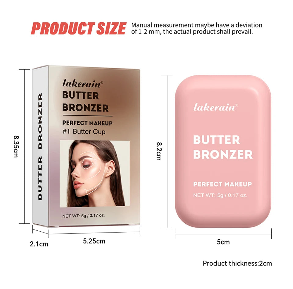 Silky Butter Bronzer for Sculpted Face Contouring - 16