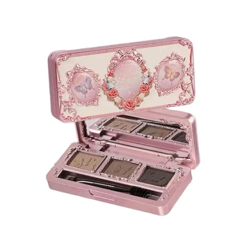 3-Color Waterproof Eyebrow Powder Palette - 1