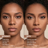 Matte Bronze Pressed Setting Powder for Flawless Contouring