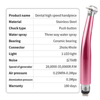 High-Speed LED Dental Handpiece with Push Button