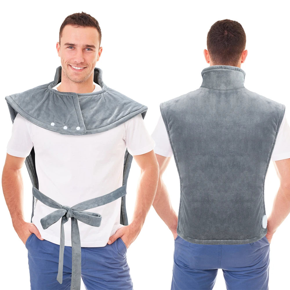 Electric Heated Shawl for Neck, Shoulder, and Back Pain Relief - 16
