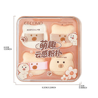 Cute Bear Makeup Powder Puff Set for Flawless Application