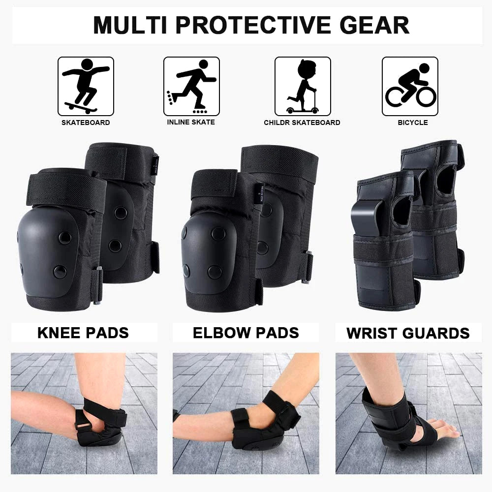 6-Piece Protective Knee, Elbow, and Wrist Pad Set - 15