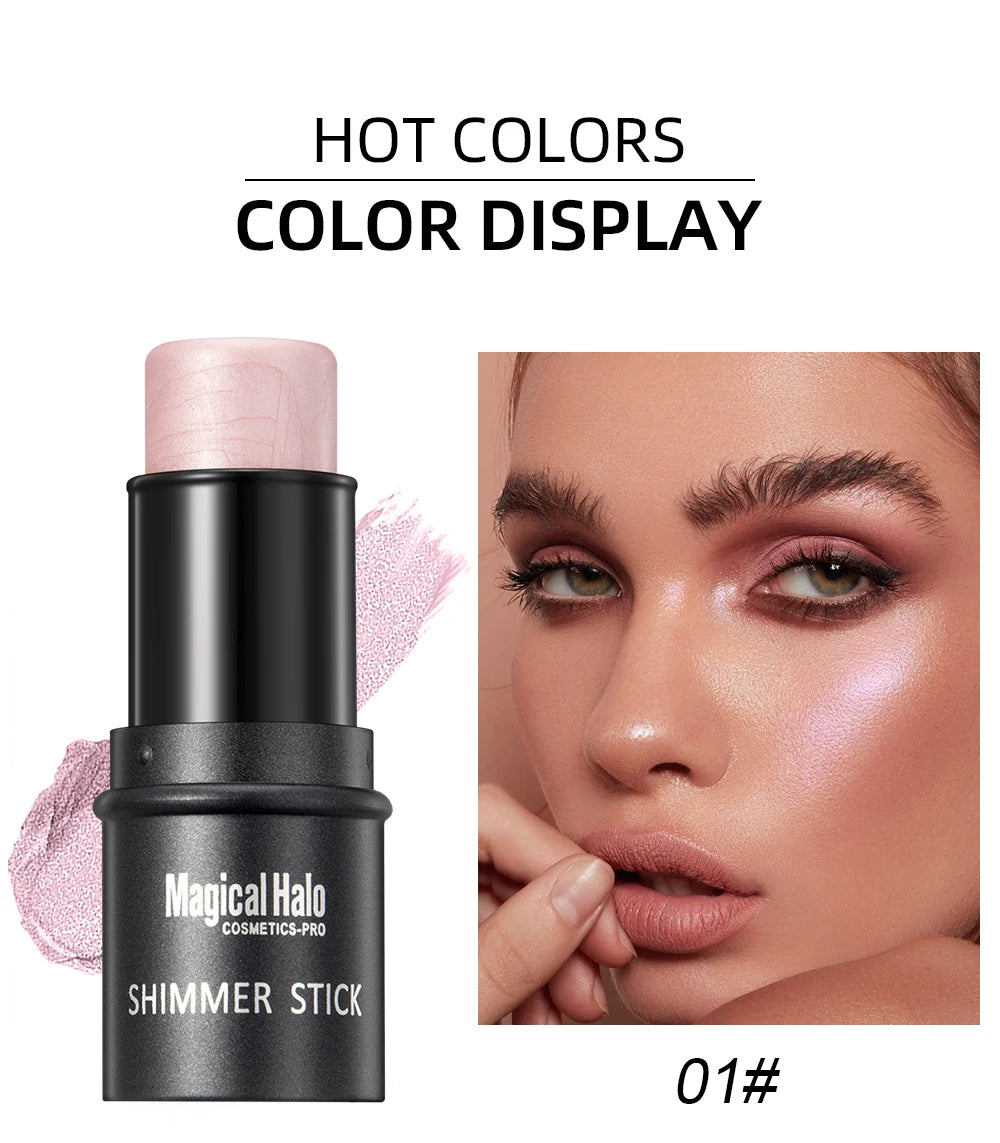 Creamy Face Highlighter and Contour Shimmer Stick - 10