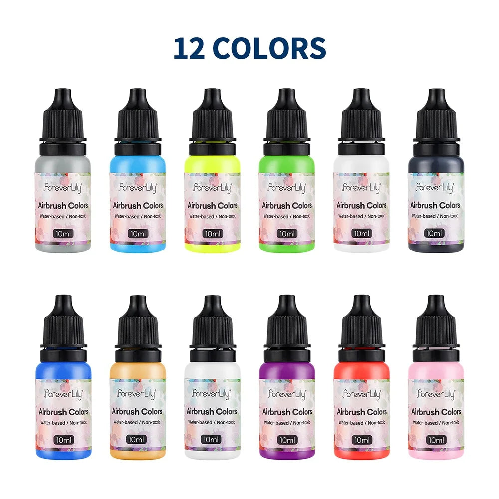 Professional Airbrush Paint Set for Nail Art and Crafts - 11